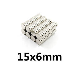 Ímãs de neodímio poderosos 15x6mm, ímãs de folha em massa 15*6mm com 10/30/50 peças 2024 - compre barato