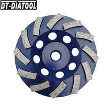 DT-DIATOOL 1pc 5/8-11 diâmetro 115mm/4.5 polegada diamante segmentado turbo row cup rebolo para concreto pedra dura granito mármore 2024 - compre barato