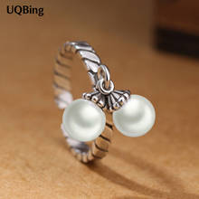 2019 New Style Vintage Silver Color Rings Open Finger Pearl Rings For Women Gifts Jewelry 2024 - buy cheap