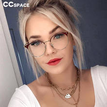 48322 Round Cat Eye Anti Blue Light Women Grade Optical Transparent Glasses Metal Frame Men Fashion Computer Eyeglasses 2024 - buy cheap