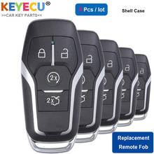 KEYECU 5PCS Smart Remote Car Key Shell Case for Ford Fusion Mondeo Mustang F-150 Explorer for Lincoln MKX MKZ MKC, Fob 4 Button 2024 - buy cheap