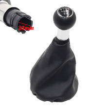 23mm 5 velocidade de couro do carro shift gear knob alavanca gaitor boot capa acessórios automóveis para seat leon 2000 2001 toledo 1999 2000 2001 2024 - compre barato