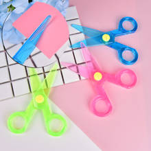 Mini Plastic Scissors Safety Round Head Safety Scissors Stationery Student Kids DIY Paper Cutting School Supplies Color Randomly 2024 - buy cheap
