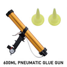 Pistola neumática de pegamento de vidrio, pistola de pegamento de estructura de extrusión con mango de plástico, presión automática, 600ml 2024 - compra barato