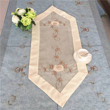 Pointed table flag  Elegant Embroidery Table Runner Pastoral Fabric Tea tablecloth, Luxury Table mat table Cover for decoration 2024 - buy cheap