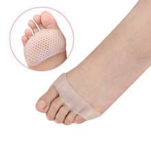 Almohadillas suaves de silicona para zapatos, antideslizantes, protegen el dolor, cuidado de los pies, plantillas invisibles de Gel de media yarda, 1 par 2024 - compra barato