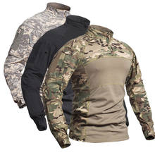 Camisa de combate táctico, uniforme militar del ejército de EE. UU., Tops tácticos Airsoft Multicam, pantalones de camuflaje para caza y pesca, codo/rodilla 2024 - compra barato