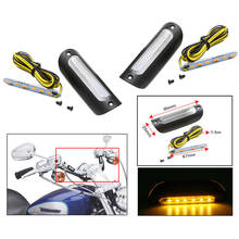 2PCS Motorcycle Handlebar Turn Signal Light DC 12V LED Bar End Lamp Indicator Blinker Amber Lights for Harley Motorbike 2024 - buy cheap