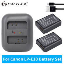 Palo-bateria de câmera lp e10 para canon, eos, t3, t5, t6, t7, kiss x50, kiss x70, eos 1100d, 1200d1300d, 2000d 2024 - compre barato