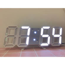 LED Wall Clock Simple 3D Digital Table Clock Alarm Nightlight with Date Temperature Shown Home Living Room Desktop Decoration 2024 - buy cheap