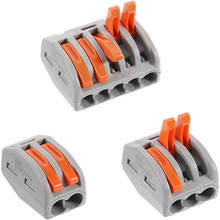 60Pcs Electrical Connector Block, Conductor Wire Connector With Spring Push Rod, For Solid, Stranded And Flexible Wire Cables 2024 - buy cheap