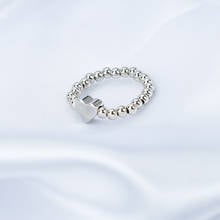 Gold Silver Color Bead Elastic Rings For Women Geometric Heart Ring Wedding Party Finger Jewelry Anillos Mujer 2024 - buy cheap