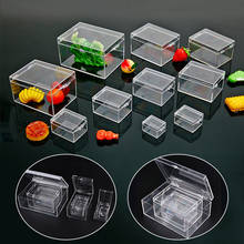 Caja de almacenamiento de plástico transparente, expositor multiusos cuadrado transparente, cajas de almacenamiento de joyería de plástico 2024 - compra barato