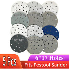 5Pcs Flocking Sponge Sanding Disc Sandpaper 6 Inch 17-Hole 300-3000 Grit for Polishing & Grinding Power Tools Accessories 2024 - buy cheap