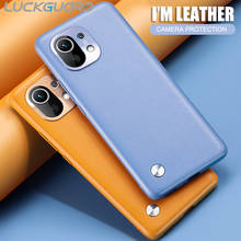 Funda de cuero de lujo para Xiaomi Mi 11, funda a prueba de golpes para Xiaomi 11 Mi 11, funda completa para cámara trasera, parachoques de silicona 2024 - compra barato