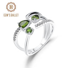 GEM'S BALLET Adjustable Ring 0.87Ct Natural Chrome Diopside Gemstone Ring 925 Sterling Silver Open Ring For Women Fine Jewelry 2024 - buy cheap