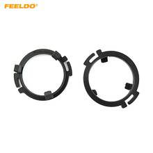 FEELDO 2pcs  Black Auto Speaker Spacers Mat for Audi Q5 Rear Door Tweeter Pads Reinforced Washer Mounting Kit #HQ6208 2024 - buy cheap