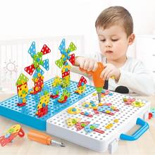 Kids Drill Screw Nut Puzzles Toys Pretend Play Tool Drill Disassembly Assembly Children Drill 3D Puzzle Toys For Boy 2024 - buy cheap