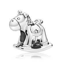 925 Sterling Silver Animal Beads Bruno Unicorn Rocking Horse Charms Fit Original pandora Bracelet Charm For Women DIY Jewelry 2024 - buy cheap