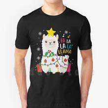 Funny Llama Fa La La Christmas Ornament Decors T Shirt Diy Big Size 100% Cotton Llama No Prob Llama Llama Christmas Alpaca 2024 - buy cheap