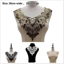 New Exquisite Water-soluble Embroidery Lace DIY Wedding Cheongsam Dress Corsage Collar Stickers Sexy V-neck Convenient Stitching 2024 - buy cheap