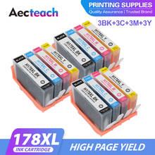 Aeclaunch-cartucho de tinta compatível com 4 cores, para hp 178 xl 178, photosmart b109, b110, b210, c309, c310, c410, d5468, d5463, d5460, c5380 2024 - compre barato