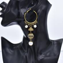 Women's Ethnic Retro Gold Bell Indian Jhumka Earrings Wedding Jewelry Classic Vintage Alloy Tassel bell Earrings Bijoux Jewelry 2024 - buy cheap