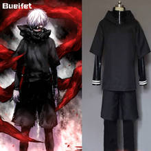 Anime Tokyo Ghoul Haise Sasaki Cosplay Costumes JP Anime Kaneki Ken Hoodie Jackets Black Fight Uniform Halloween Cosplay Costume 2024 - buy cheap