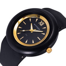 Relojes de esfera grande para mujer, pulsera deportiva de silicona de oro rosa, relojes con números romanos, reloj femenino 2024 - compra barato