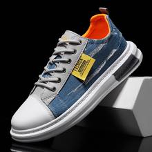 PUPUDA Men Vulcanize Shoes Spring Breathable Sport Canvas Sneakers Shoes Men Denim Shoes Sneakers Male 2024 - buy cheap