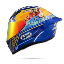Мотоциклетный шлем для взрослых, профессиональный гоночный шлем для мотокросса, с мультяшным рисунком, унисекс 2024 - купить недорого