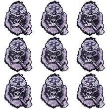 10 pçs/set gorilla remendo para roupas de ferro em remendos bordados para roupas apliques para diy camiseta jaqueta emblemas listra 2024 - compre barato