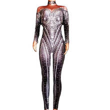 Black Rhinestones Striped Butterfly Pattern Printing Jumpsuit Women Personality Performance Costume Ladies Nightclub Dance Wear 2024 - buy cheap