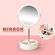 Espelho decorativo portátil para maquiagem, espelho de 360 graus com braço ajustável, ferramentas de cosméticos, espelho redondo 2024 - compre barato