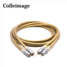 Colleimage Hifi Cardas Audio Cables GOLDEN 5C Audio Cable CD DVD Amplifier Player 2rca to 2rca Interconnect Cable 2024 - buy cheap