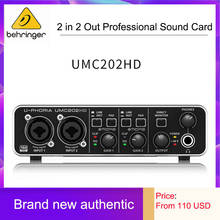 BEHRINGER/behringer UMC202HD Electric Guitar Live Recording External Sound Card Professional USB Computer 2024 - buy cheap