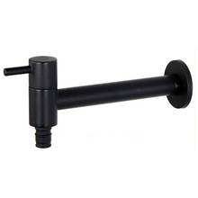 Wall Mounted Lengthen Washing Machine Tap Mop Pool Tap Black Color Garden Outdoor Water Modern Kitchen Bathroom Faucet 2024 - buy cheap