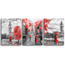 Romantic City Lover Wall Art Picture Paris Eiffel Tower Landscape Canvas Painting Abstract Oil Painting Living Room Home Decor 2024 - buy cheap