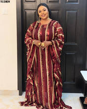 Dashiki-vestidos africanos para mujer, de talla grande Abayas, vestido musulmán con lentejuelas, ropa Africana Bazin Boubou, Túnica africana para mujer 2024 - compra barato