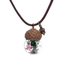 Fashion Handmade Glass Ball Dried Flower Dandelion Luminous Pine Nut Pendant Necklace Glowing Plant Women Men Necklace 2024 - buy cheap