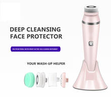 Rosto escova à prova dwaterproof água design facial escova de limpeza conjunto ferramenta para remover acne portátil profunda limpeza facial cuidados com o rosto 2024 - compre barato