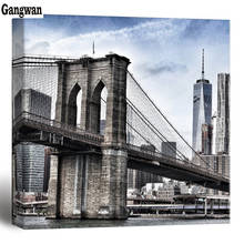 Full Square Round Diamond 5D DIY Diamond Painting New York Brooklyn Bridge 5D rhinestone Embroidery Cross Stitch Mosaic decor 2024 - buy cheap