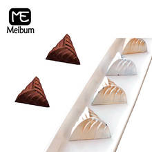 Meibum-Molde de Chocolate de 18 cavidades con patrón Triangular, molde de policarbonato para decoración, bandeja para hornear de confitería 2024 - compra barato