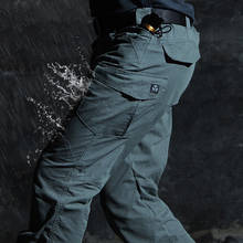Men's Waterproof Tactical Military Pants SWAT Special Army Combat Cargo Pants Multi Pocket Rip-Stop Long Trousers Plus Size 2XL 2024 - купить недорого