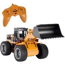 Juguete de construcción a Control remoto para niños, pala de aleación de 2,4G, excavadora RC 1/18, 6 CANALES, Tractor 4WD, juguetes para niños 2024 - compra barato