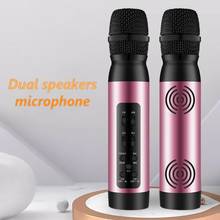 Micrófono condensador inalámbrico para teléfono, altavoz Dual, grabación, Karaoke 2024 - compra barato