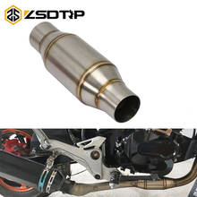 ZSDTRP Universal Customized Motorcycle Exhaust Pipe Expansion Chamber Back Pressure Tube For 76mm Most Akrapoivc SC Project Moto 2024 - buy cheap