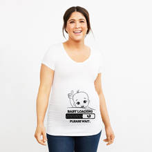 Футболка для беременных с коротким рукавом и мультяшным принтом, Футболка для беременных женщин с забавными буквами, модная футболка для беременных, большие размеры, новая футболка 2024 - купить недорого