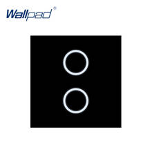 Wallpad 2 банды 2 позиционный переключатель функциональная клавиша для настенного сенсорного переключателя только белый и черный стеклянный модуль 2024 - купить недорого