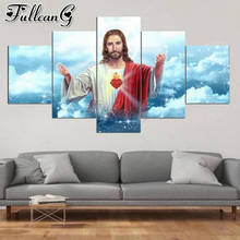 Алмазная картина FULLCANG «облако», «Религия Иисуса», 5 шт., квадратная Круглая Мозаика, вышивка, домашний декор, FC3675 2024 - купить недорого